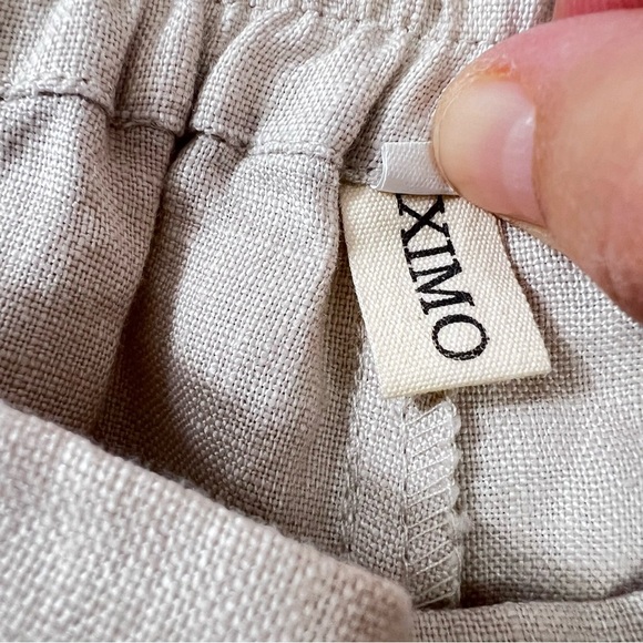 IXIMO Womens Pants Barrel Leg Linen XXL Lagenlook Coastal Beach Cream Athleisure - Picture 12 of 14